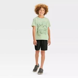 Boys' Pull-On 'At the Knee' Knit Shorts - Cat & Jack™, Black, New, Size 6-7